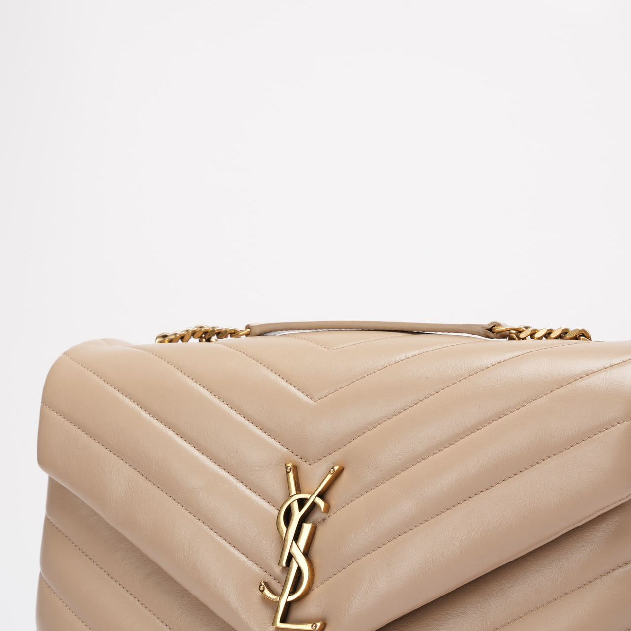 Saint Laurent Beige LouLou Medium Leather  2020