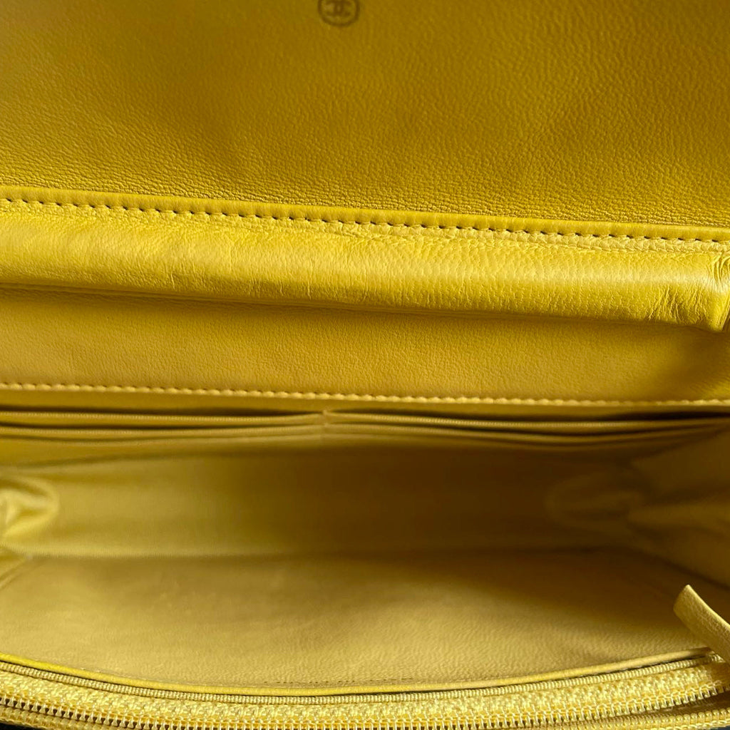 Chanel Wallet on Chain Classic Yellow woc
