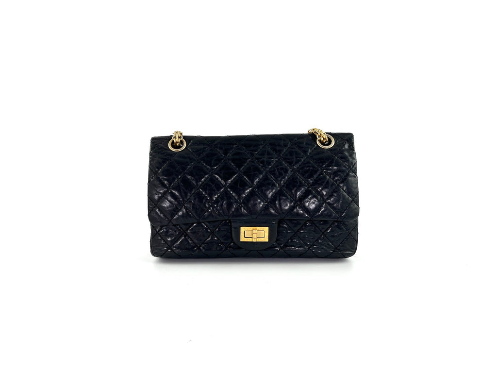 CHANEL Black 225 2005 Reissue 2.55 Leather Crossbody Bag