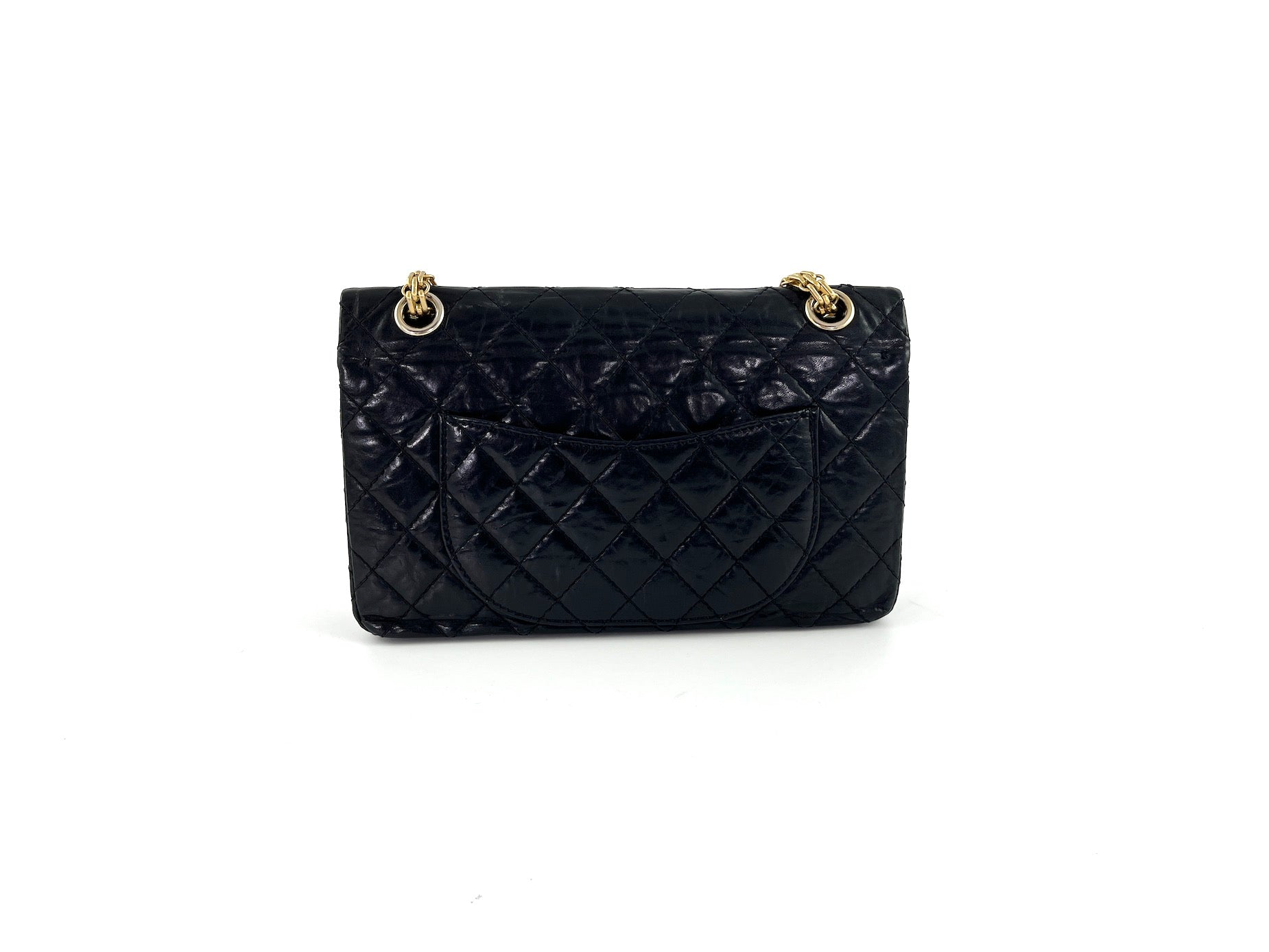CHANEL Black 225 2005 Reissue 2.55 Leather Crossbody Bag