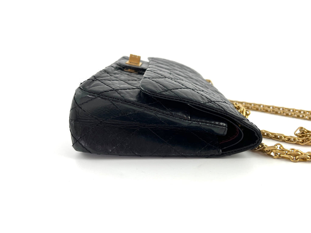 CHANEL Black 225 2005 Reissue 2.55 Leather Crossbody Bag