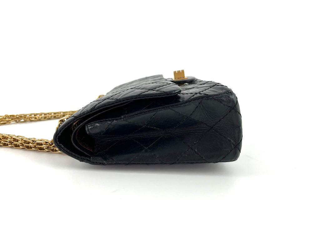 CHANEL Black 225 2005 Reissue 2.55 Leather Crossbody Bag