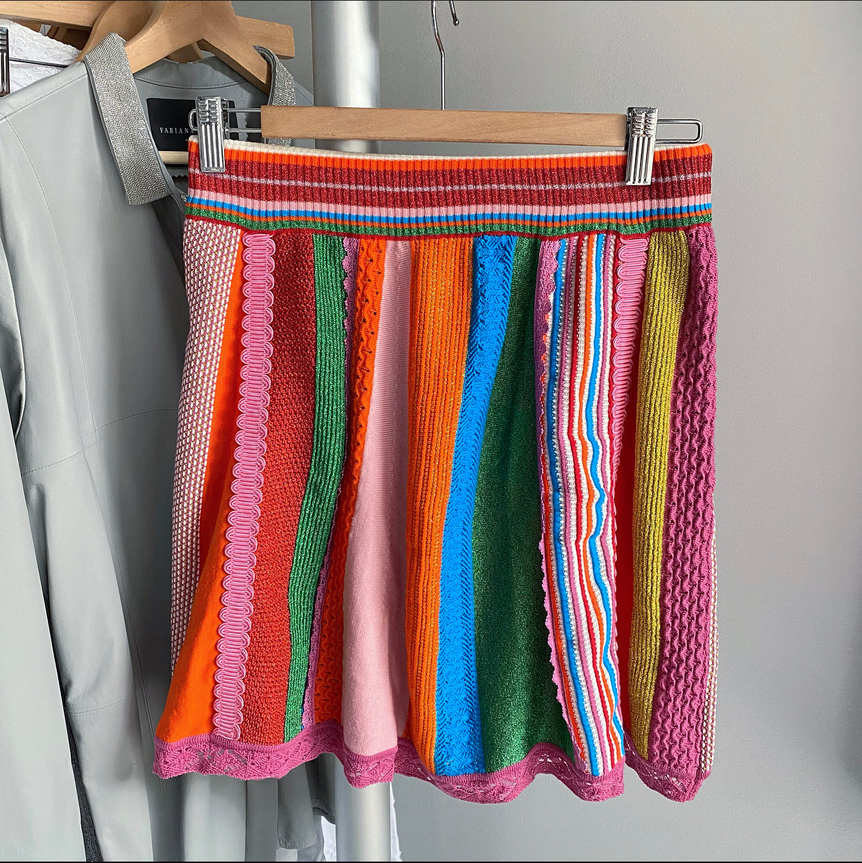 Moschino Couture Multicolor Knit Mini Skirt - IT42 / USA 6 / M