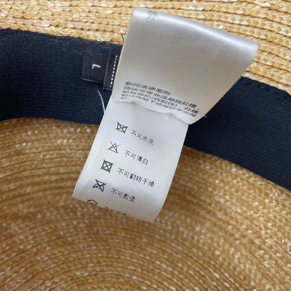 Chanel Beige Straw Summer Hat