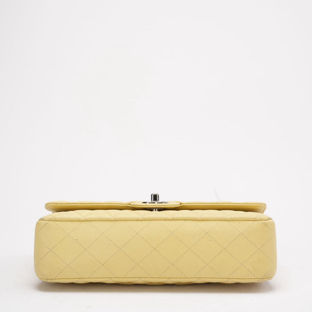 Chanel Yellow Medium Double Flap Caviar Quilted 2018