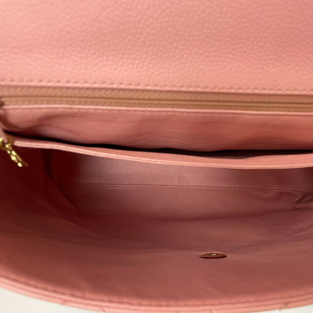Chanel Vintage Kelly Top Handle Flap Bag Barbie Pink Caviar 2005