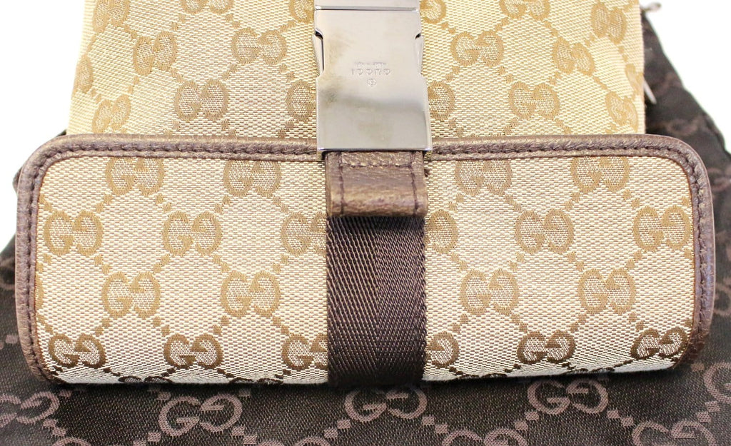 GUCCI GG Canvas Brown Waist Bum Bag