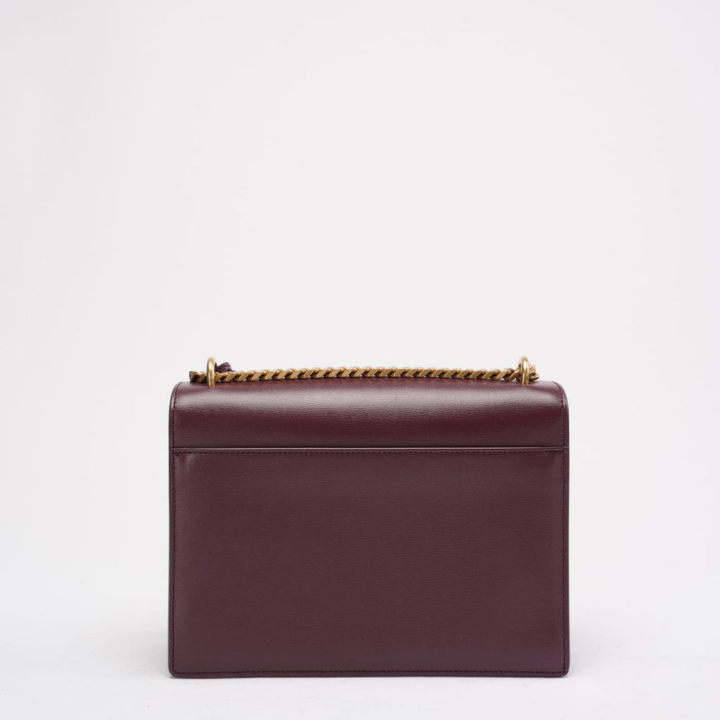 Saint Laurent Burgundy Calfskin Medium Monogram Sunset 2018