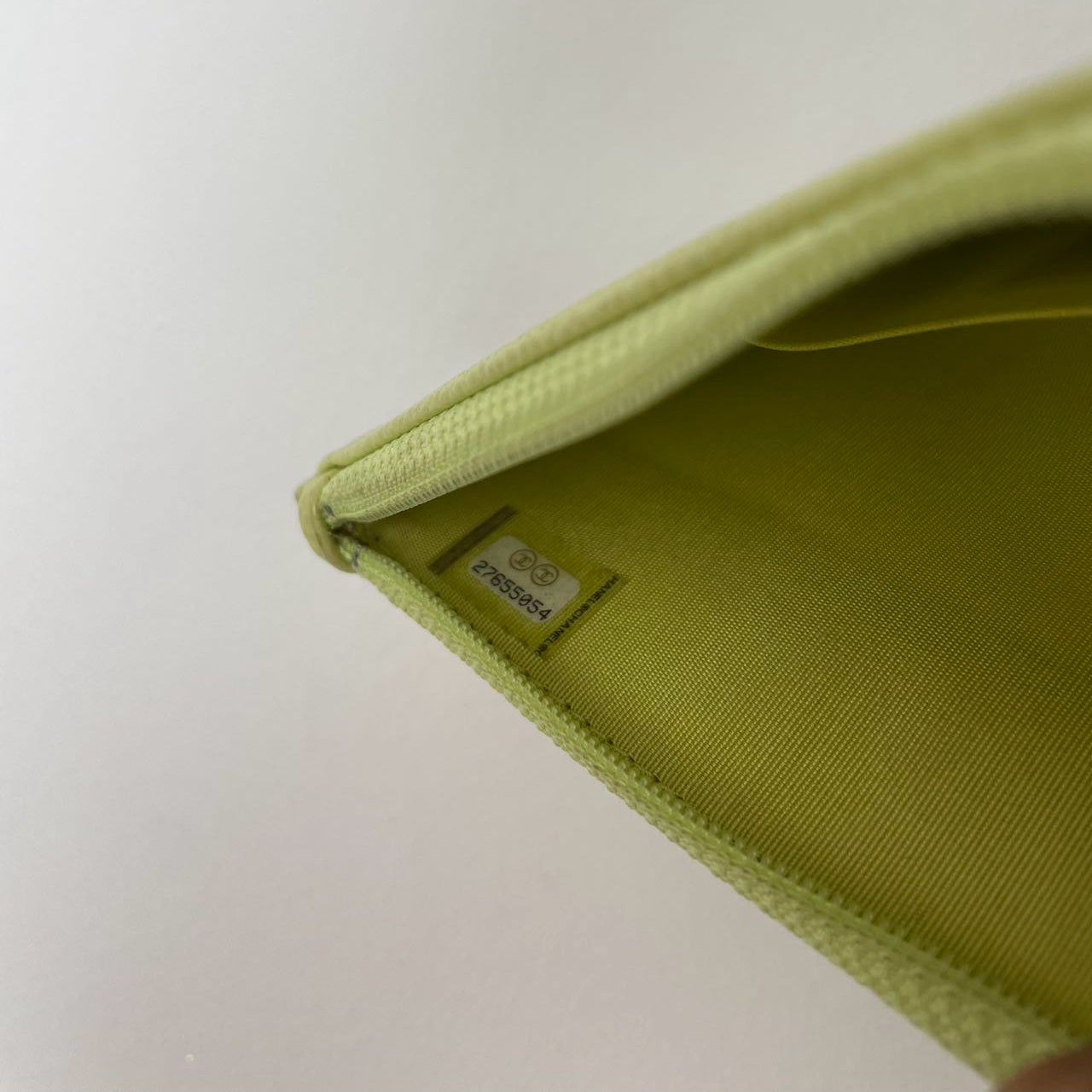 Chanel Lime Yellow Long Zippy Wallet with Big CC Logo