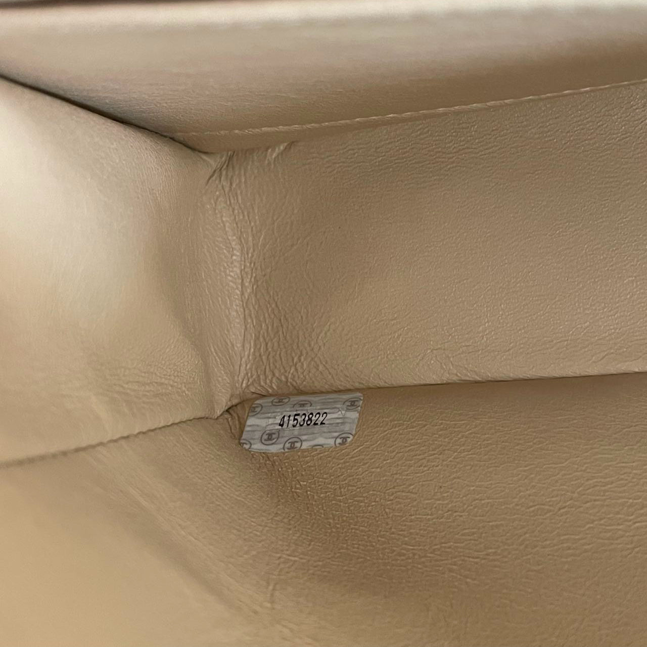 Chanel Vintage Beige Lambskin Medium Double Flap 1997