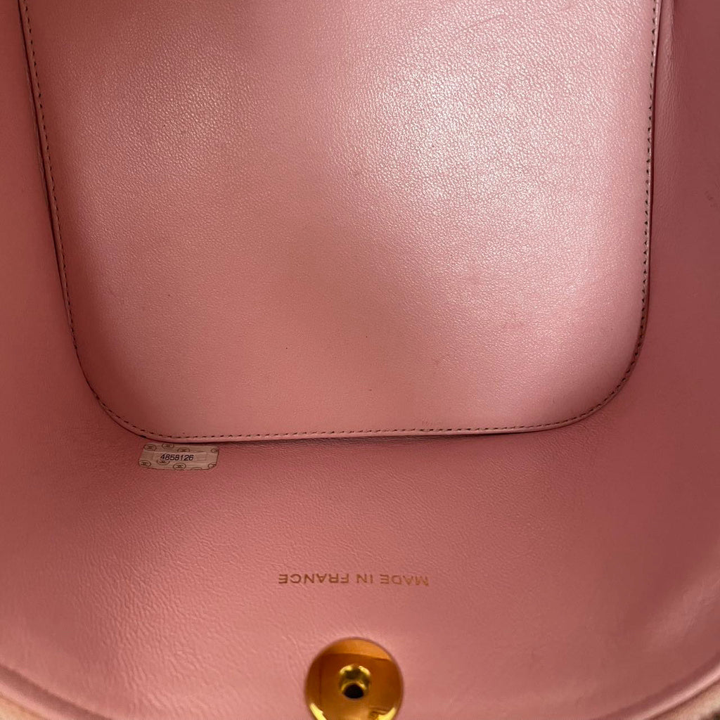 Chanel Vintage Vanity Case Barbie Pink Big Cc Logo