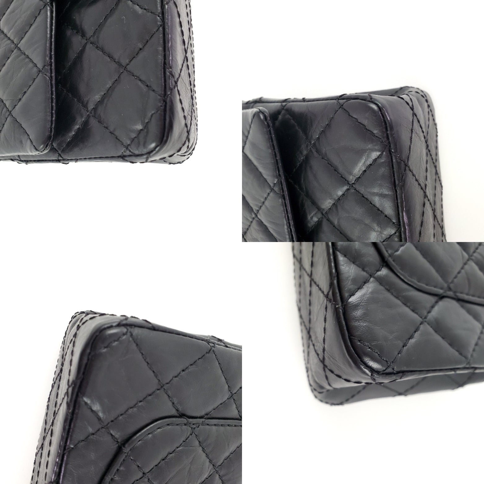 CHANEL Classic Reissue 2.55 224 Black Mini Flap Bag