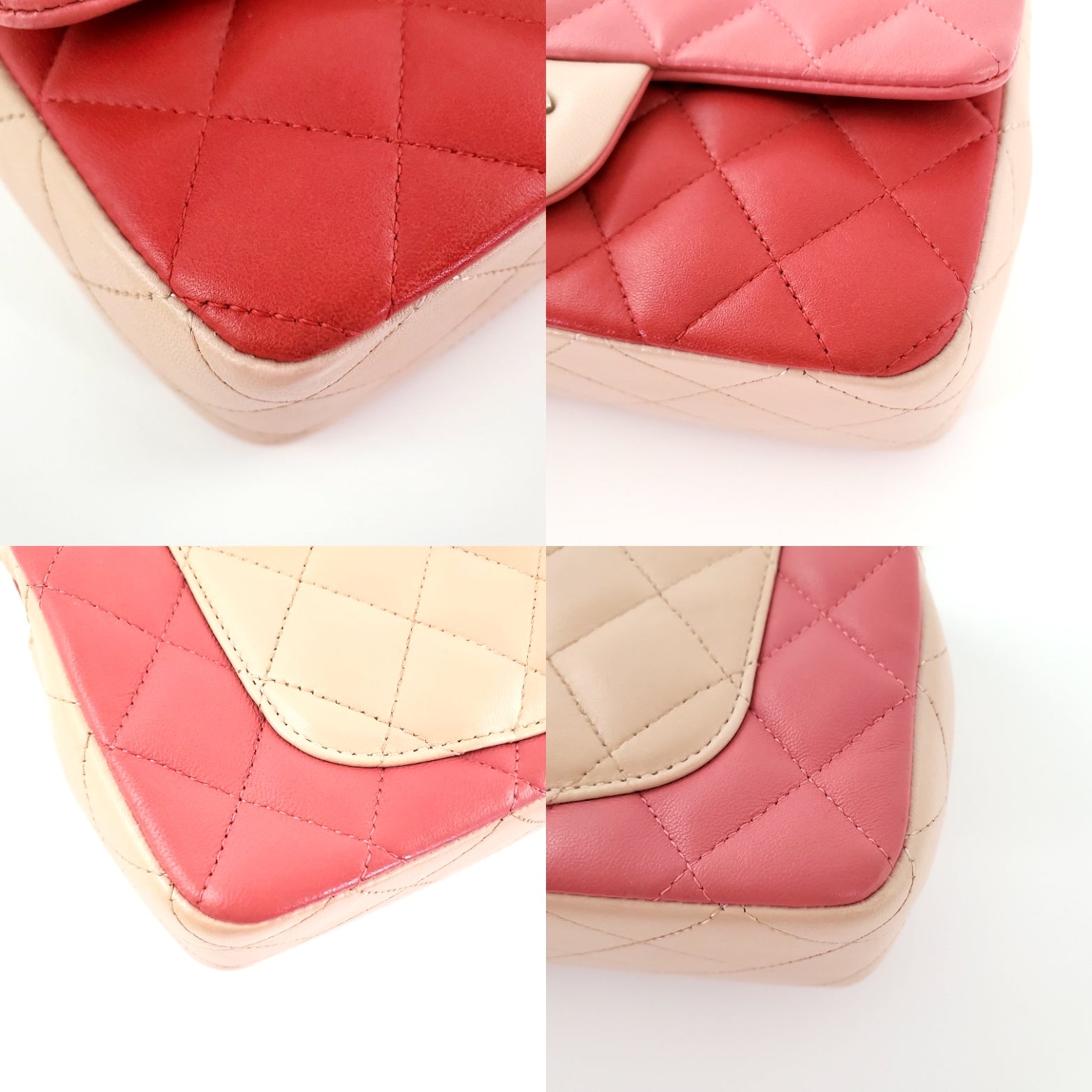 CHANEL Rectangular Mini Valentine Charm Tri-color Pink Flap Bag