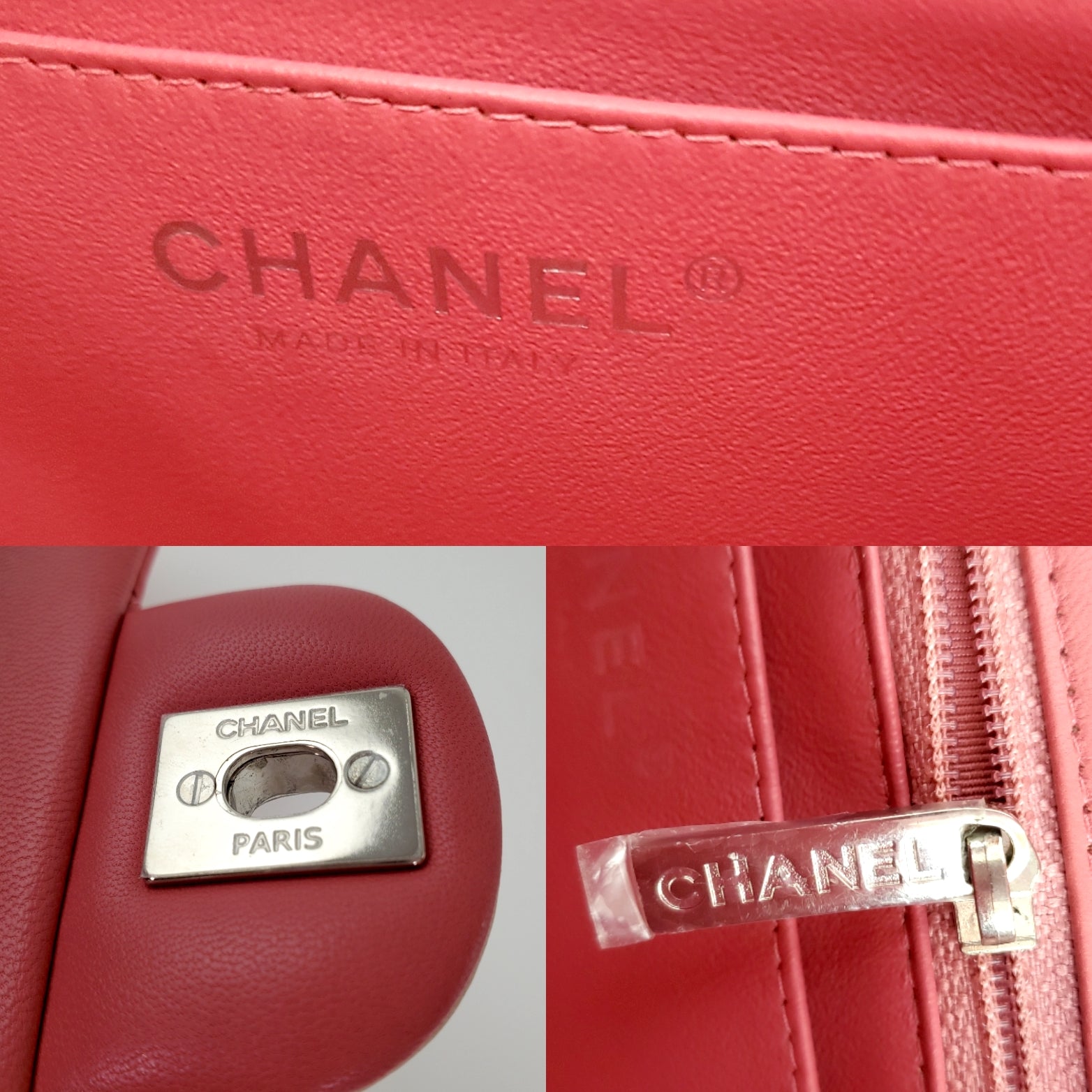 CHANEL Rectangular Mini Valentine Charm Tri-color Pink Flap Bag