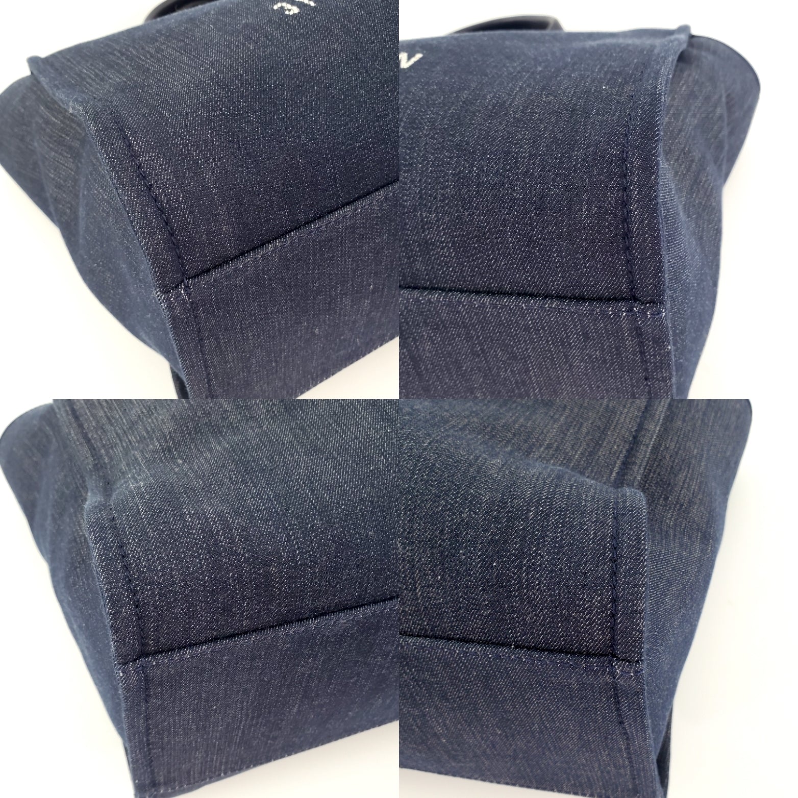 CHANEL DEAUVILLE Denim Blue Marine Tote