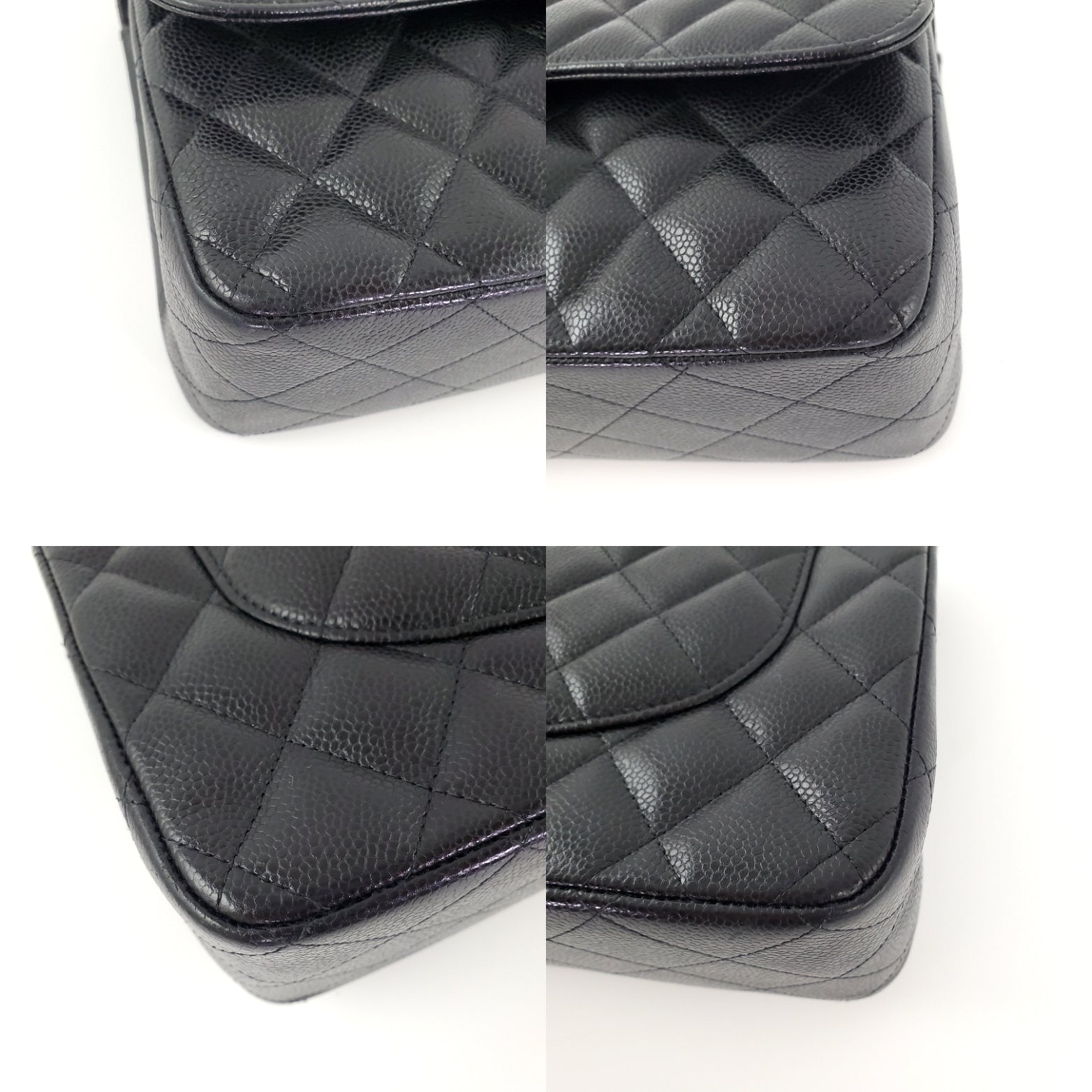 CHANEL Black Caviar Jumbo Classic Double Flap Bag