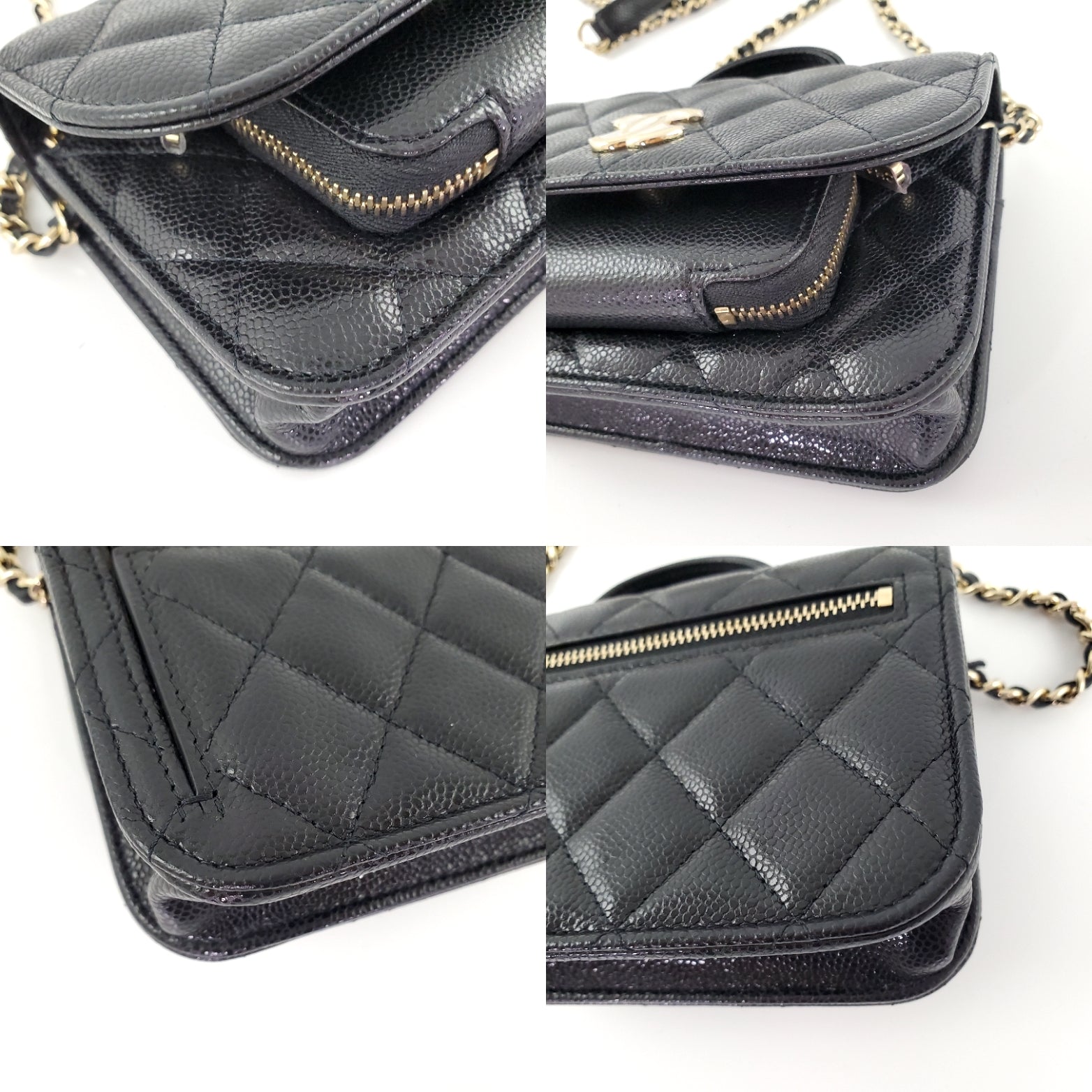 New CHANEL Black Caviar Mini Business Affinity Crossbody Chain Bag