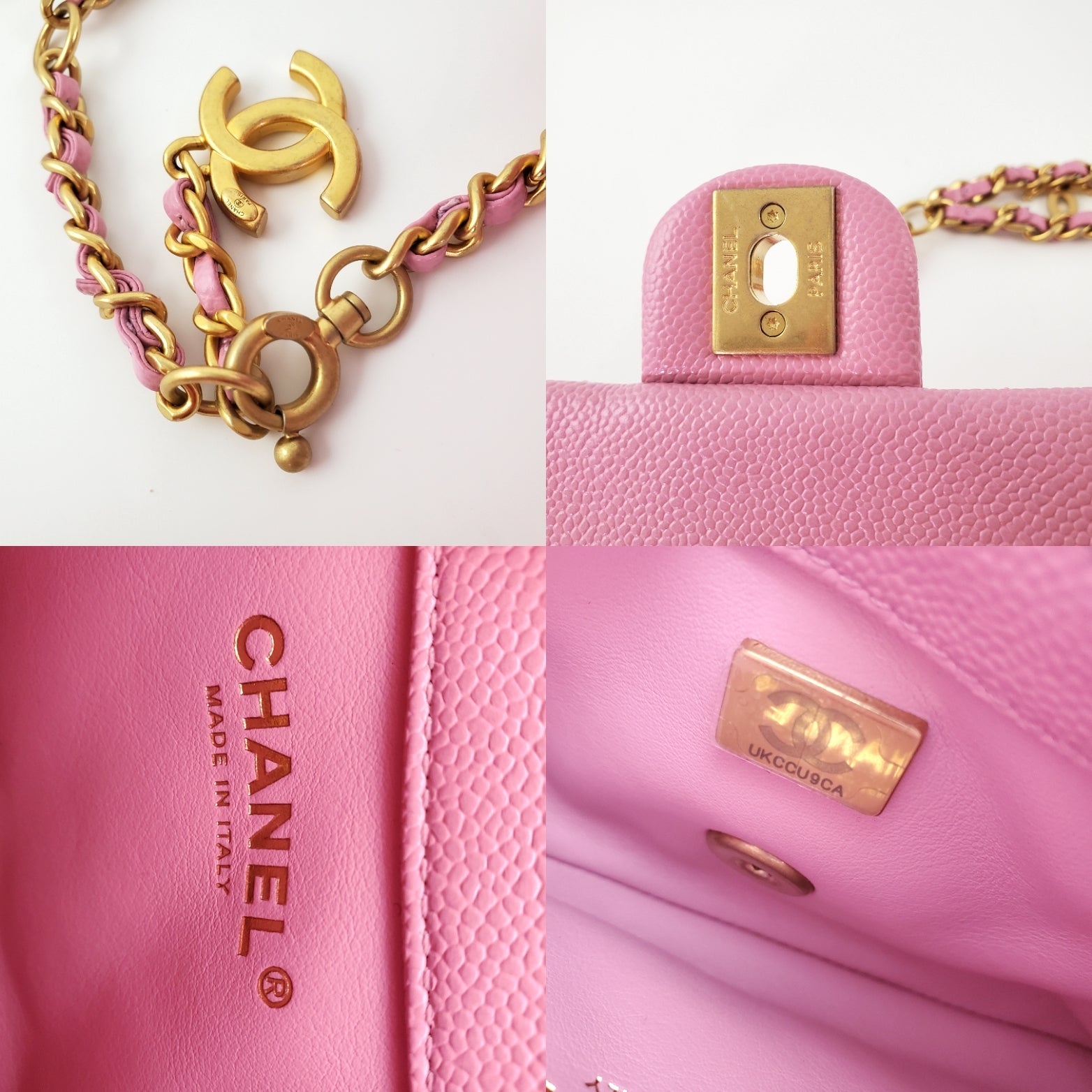 New CHANEL Pick me Up Pink Caviar Chain Waist Belt Bag