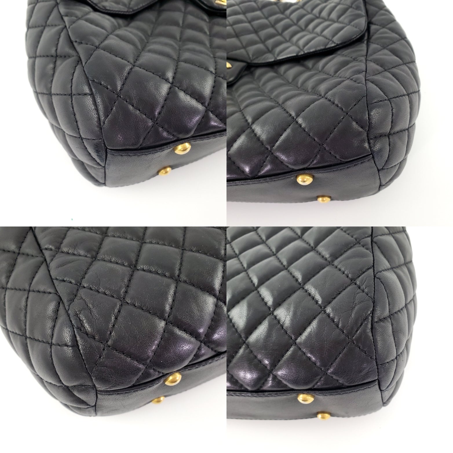 CHANEL Black Large Fluffy CC Shopping Leather Tote Bag