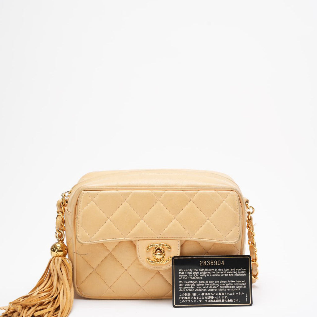 Chanel Vintage Camera Bag Beige 1990s