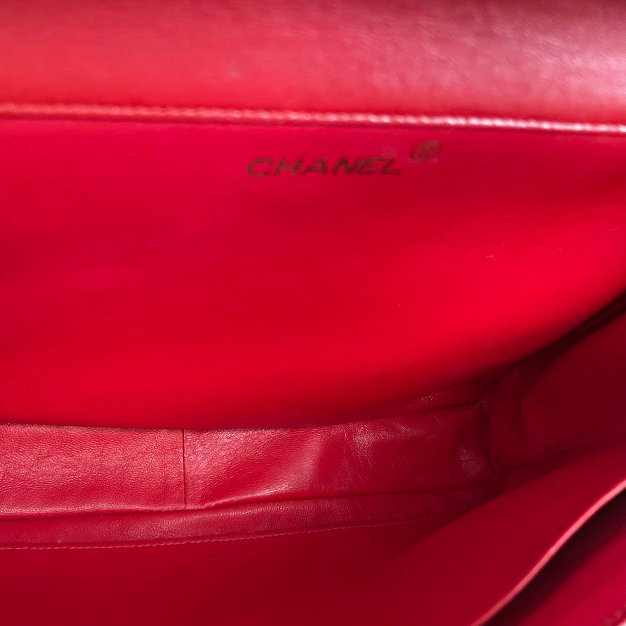 Chanel Vintage Red Classic Timeless Double Flap Bag with 24K Gold Hardware Double Side