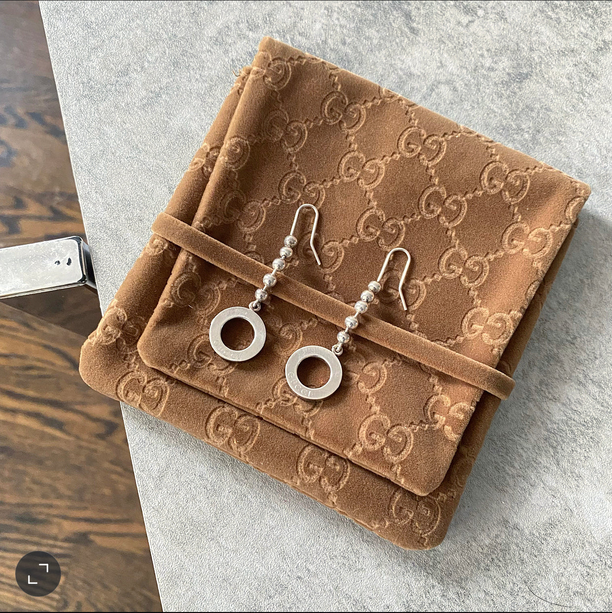 Gucci Sterling Silver Drop Earrings
