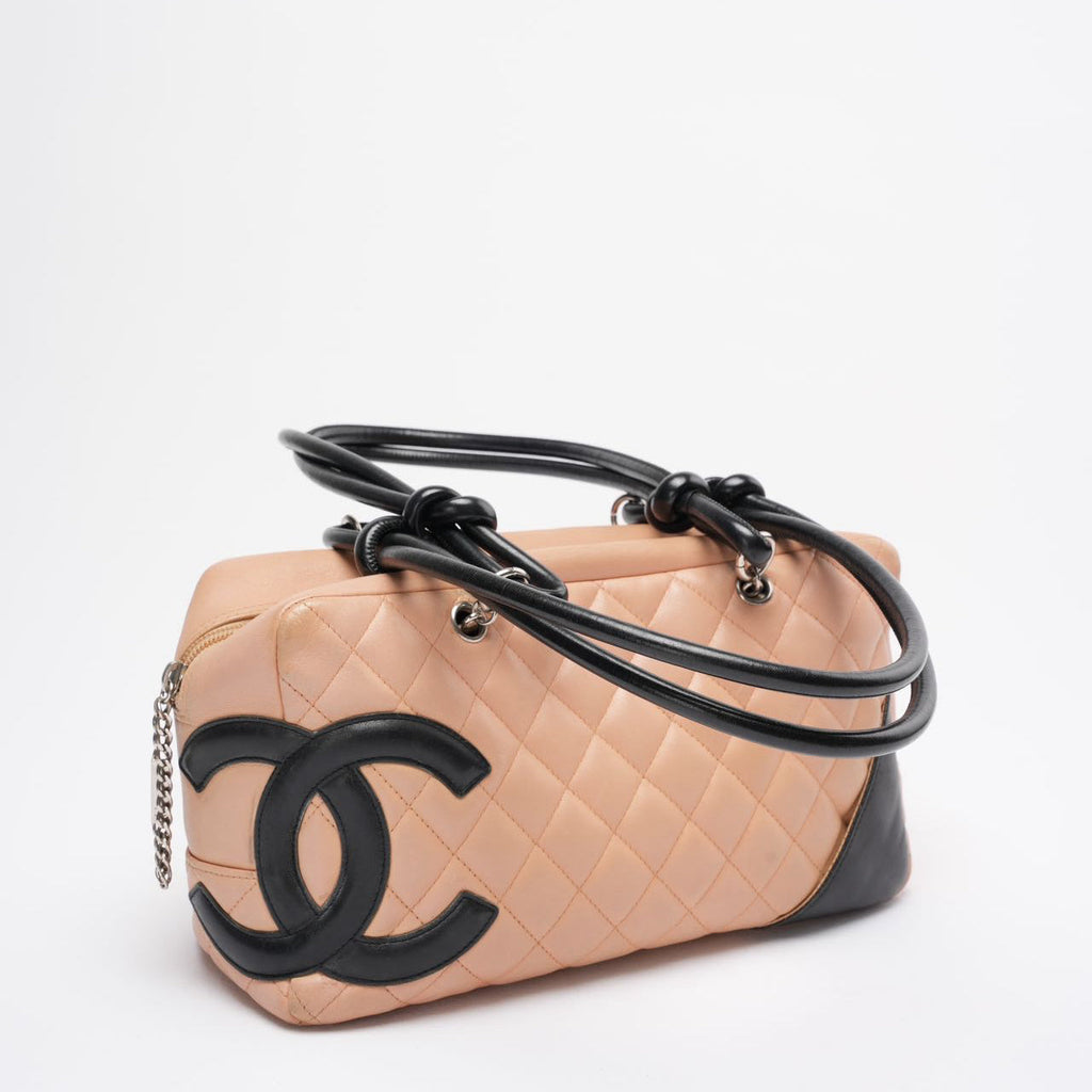 Chanel Cambon Bowler Bag Black Beige