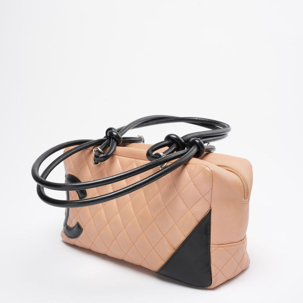 Chanel Cambon Bowler Bag Black Beige
