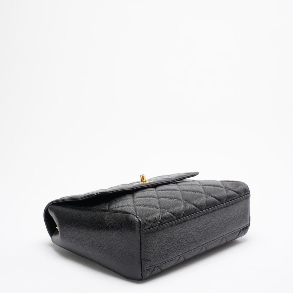 Chanel Vintage Classic Kelly Single Flap Bag – Black Caviar