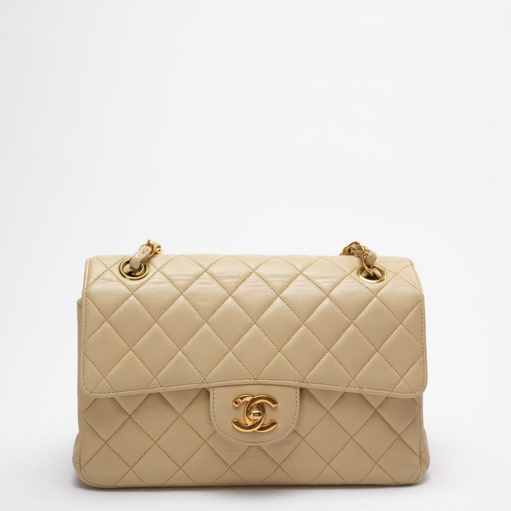 Chanel Vintage Double-Side Classic Flap Bag  Beige