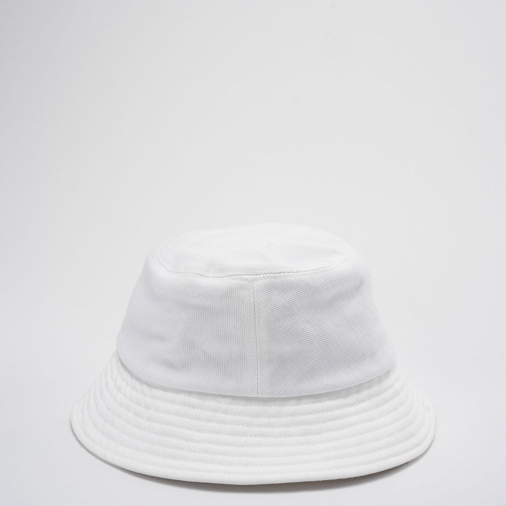 Chanel Denim Bucket Hat in White with Logo – Size S