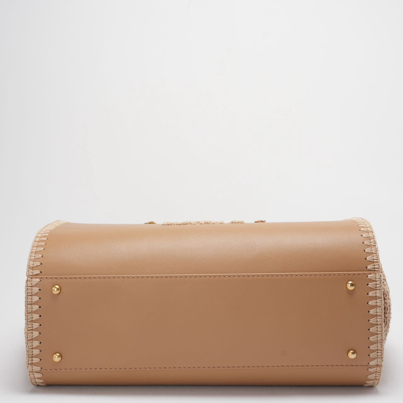 Chanel Deauville Tote Bag in Camel Calfskin Knit with Gold-Tone Hardware Medium