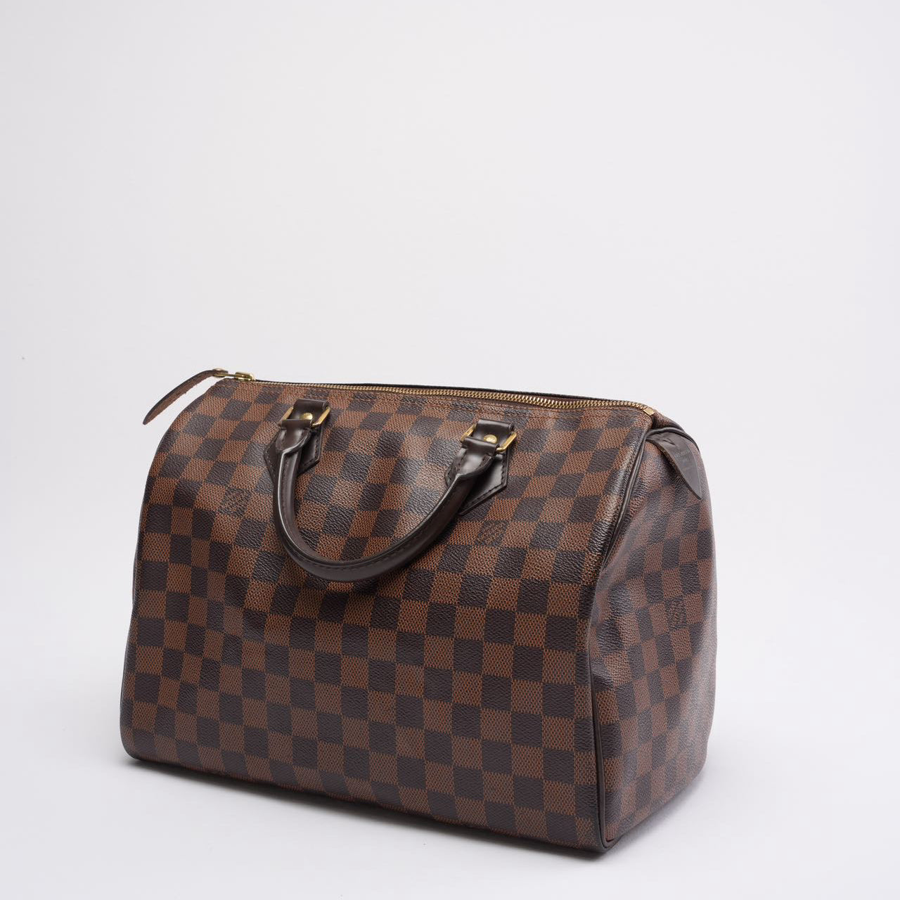 Louis Vuitton Brown Damier Ebene Speedy 30 Bag 2012