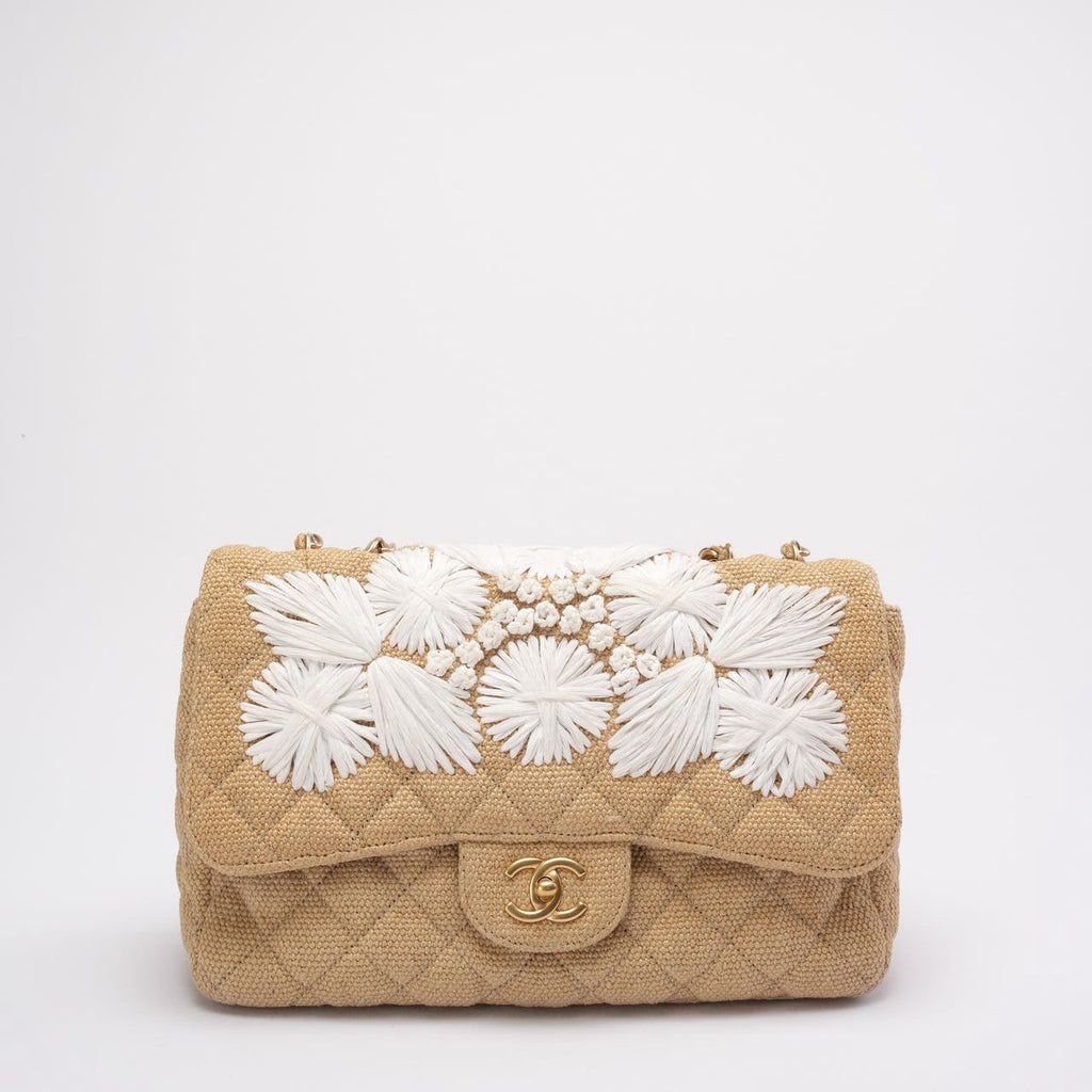 Chanel Tweed Raffia Coco Country Jumbo Flap 2010