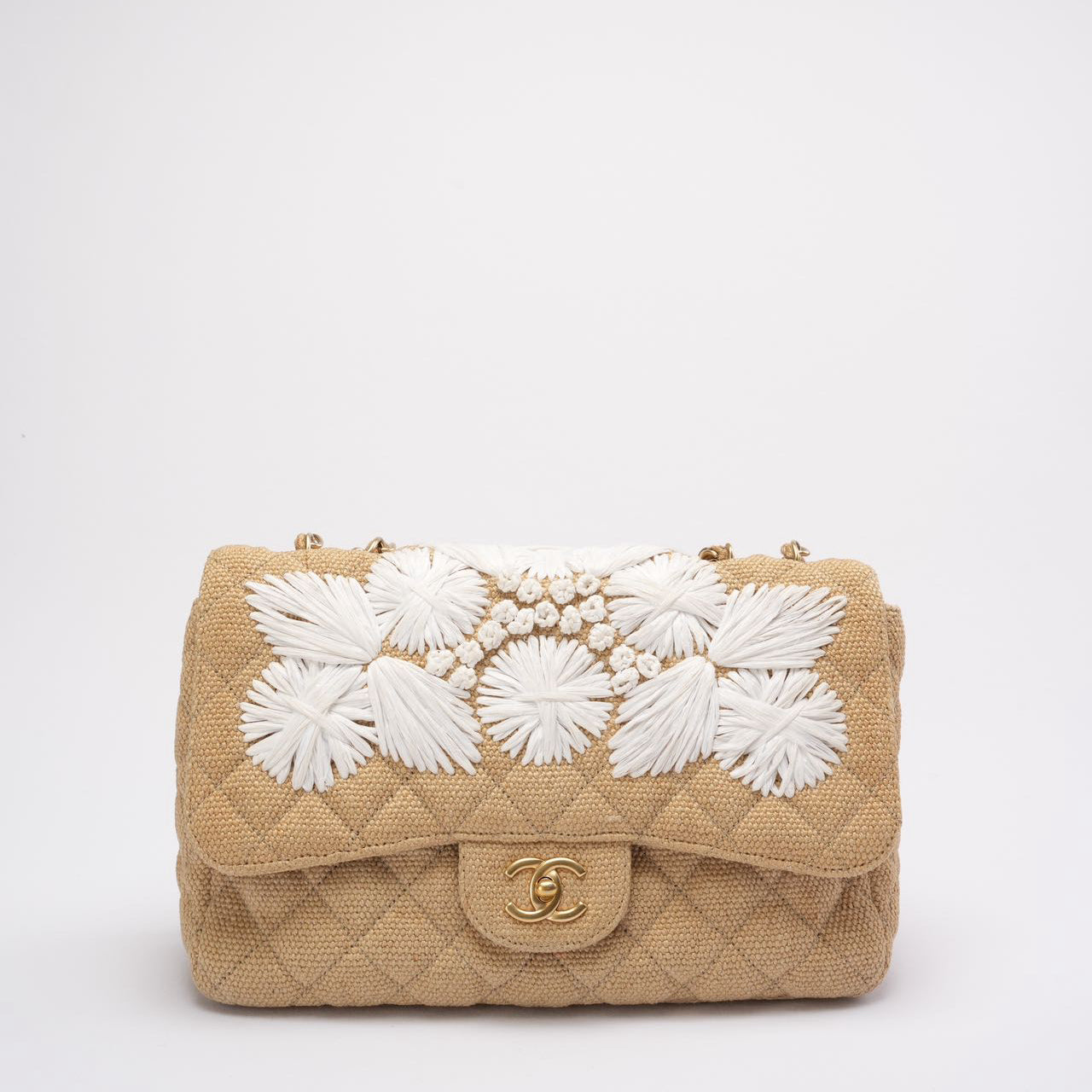 Chanel Tweed Raffia Coco Country Jumbo Flap 2010
