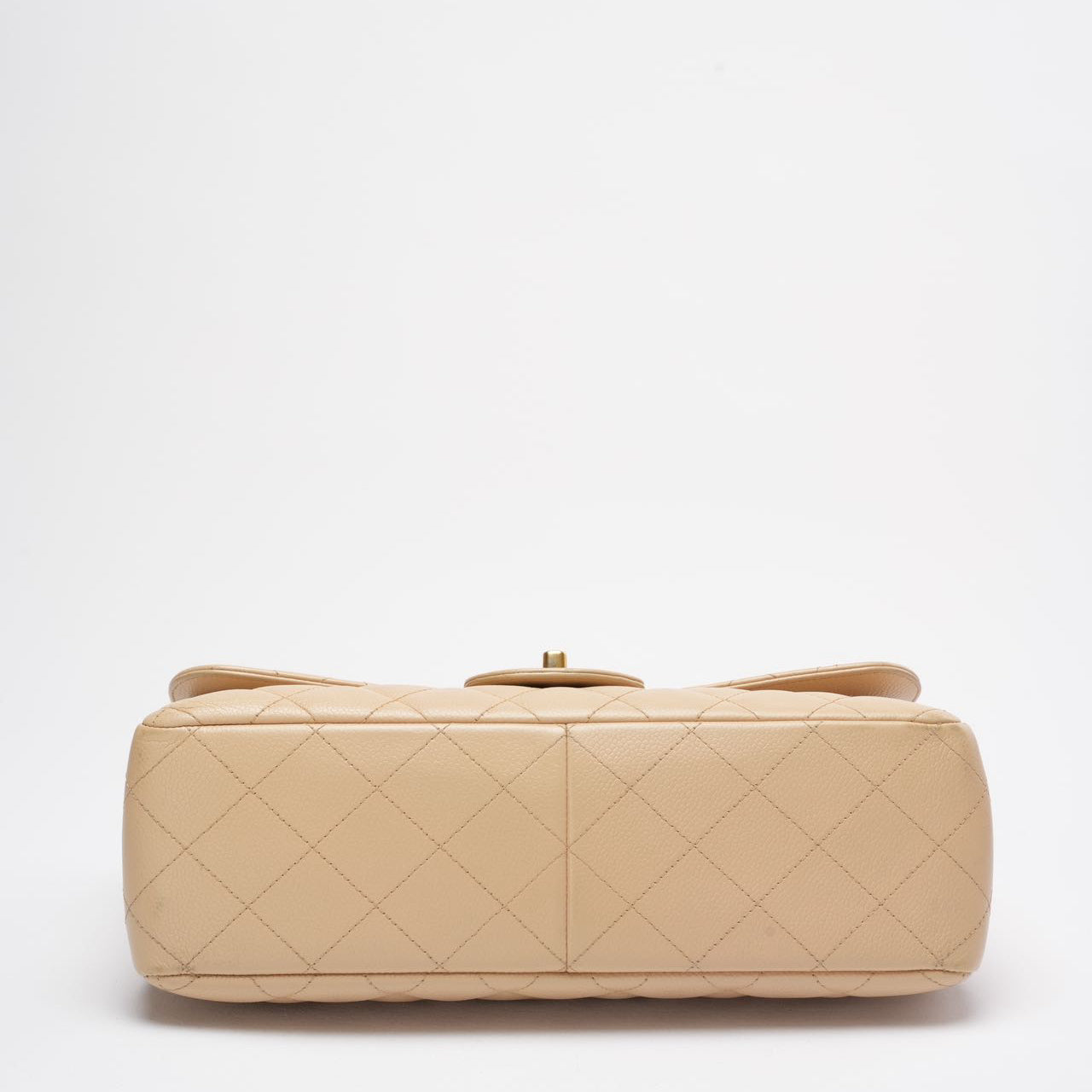 Chanel Classic Jumbo Double Flap Bag Beige Caviar