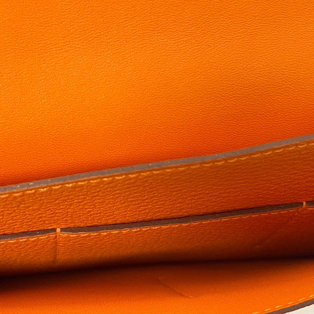 Hermes Dogon Long Wallet Togo Leather Orange