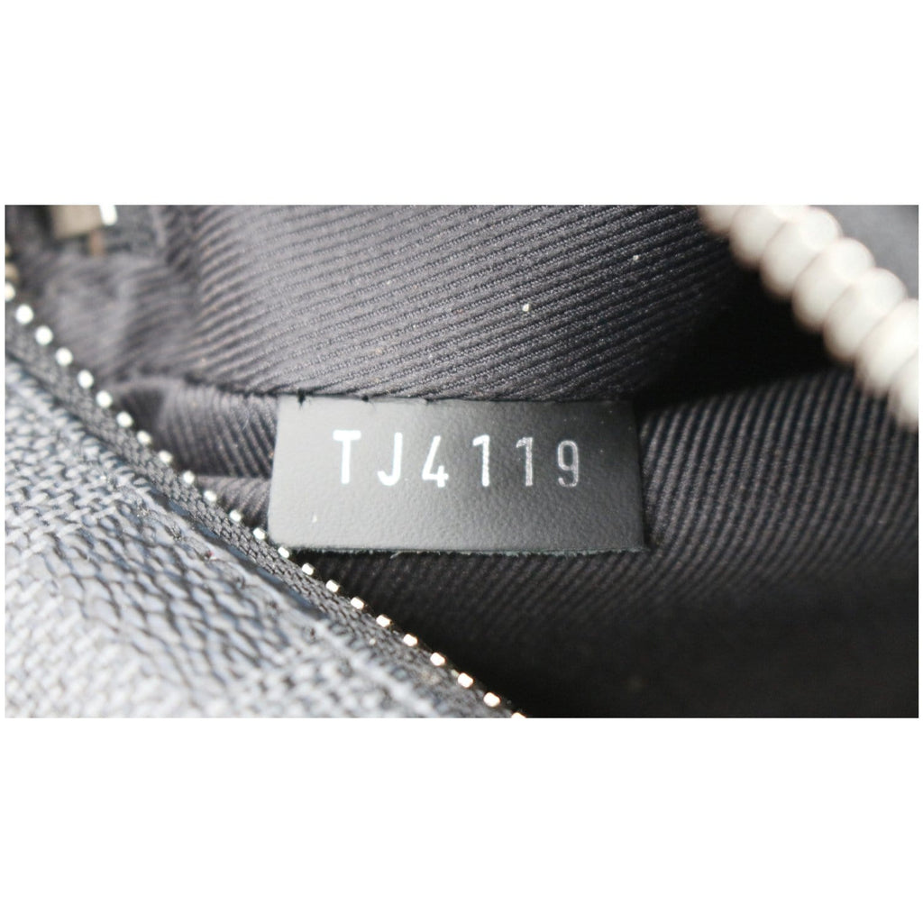LOUIS VUITTON Josh Damier Graphite Backpack Bag Black