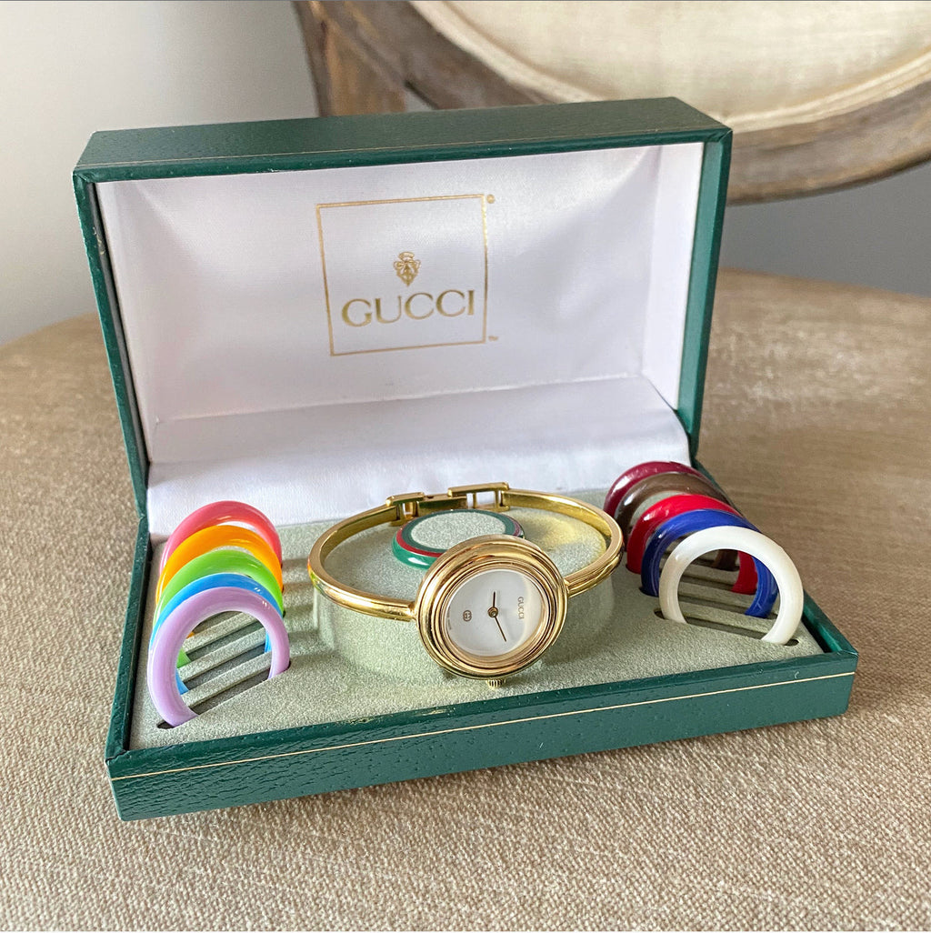 Gucci Vintage Interchangeable Bezels Bracelet Watch