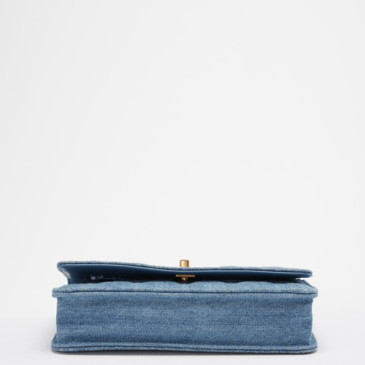 Chanel Denim Wallet On Chain (Woc) CC Pearl Crush Bag from 2022