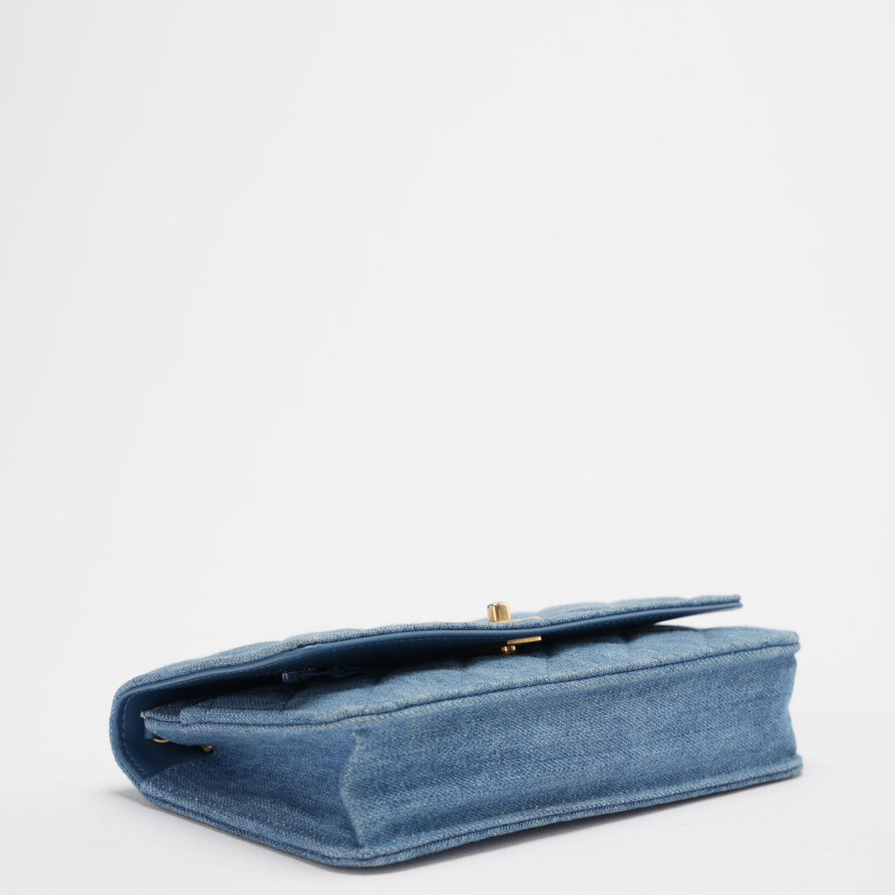 Chanel Denim Wallet On Chain (Woc) CC Pearl Crush Bag from 2022