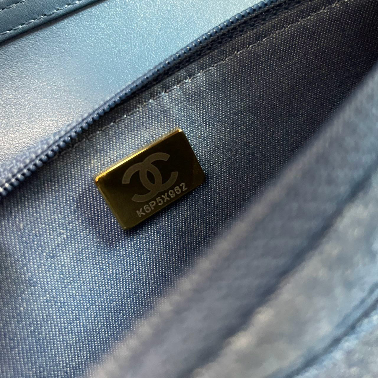 Chanel Denim Wallet On Chain (Woc) CC Pearl Crush Bag from 2022