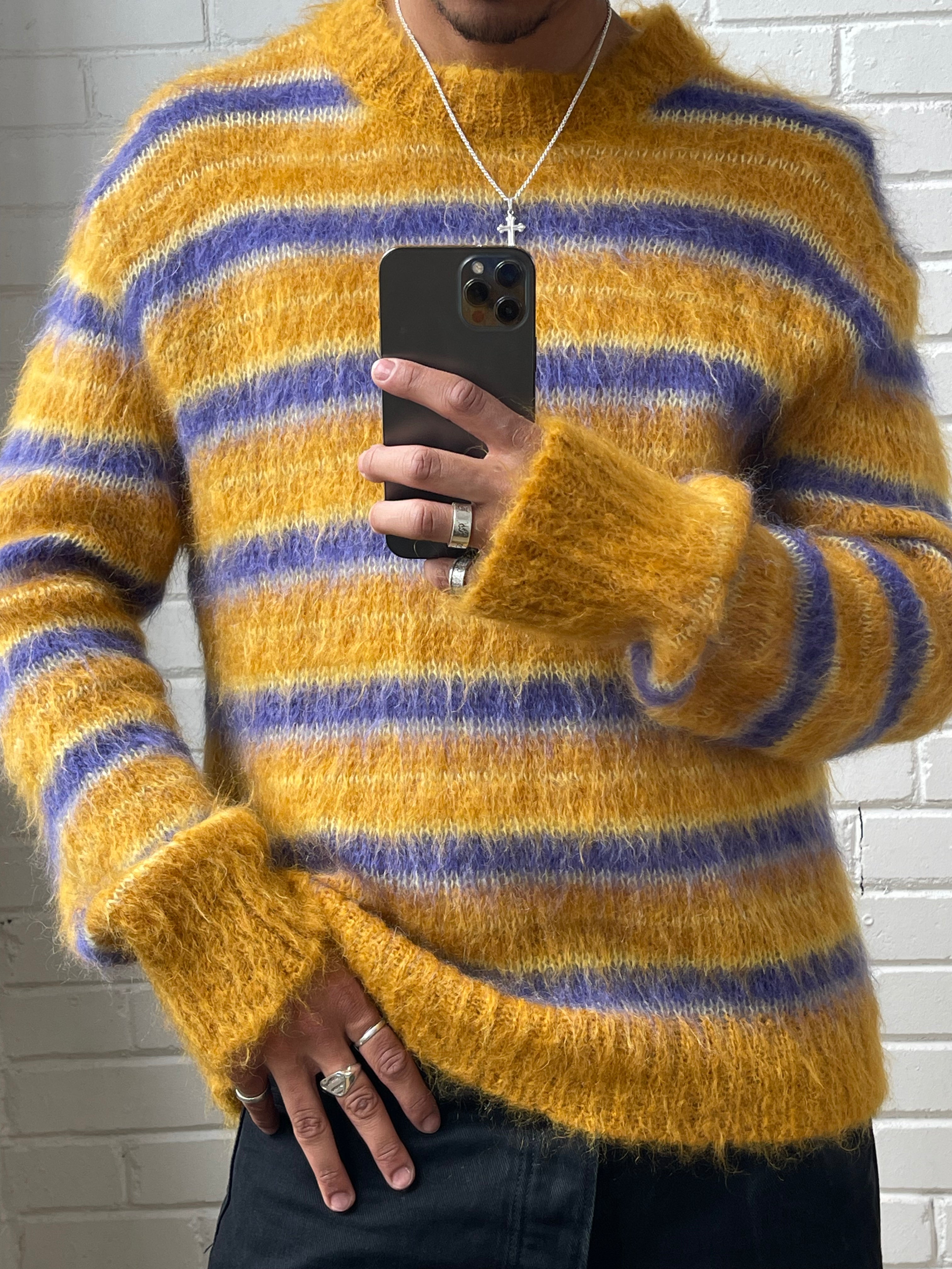 Marni 'Fuzzy Wuzzy' Mohair Knit Sweater - Men's 50