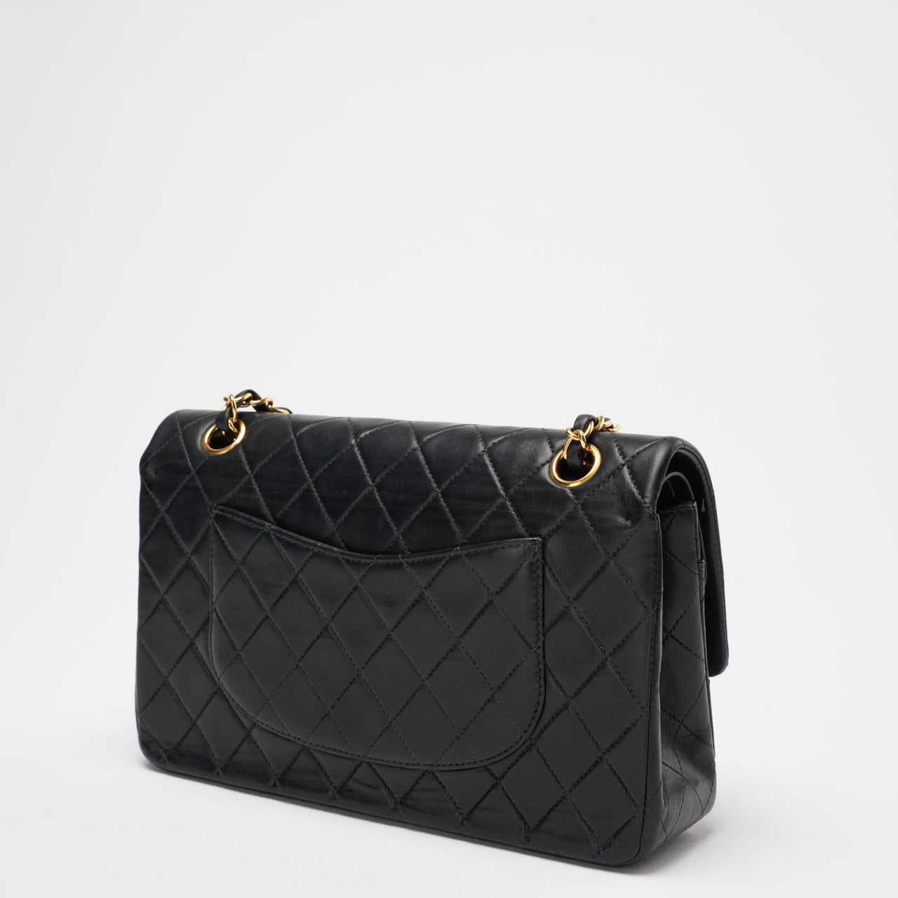 Chanel Vintage Timeless Flap Bag Black Medium 24K Gold Hardware