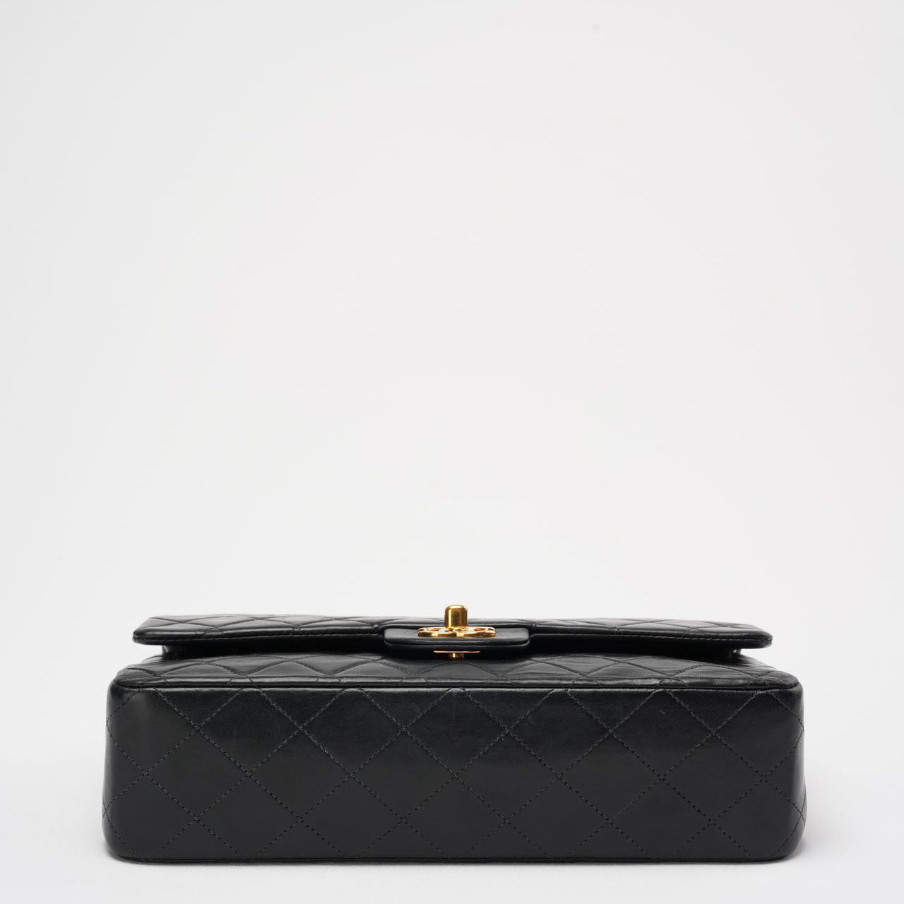 Chanel Vintage Timeless Flap Bag Black Medium 24K Gold Hardware