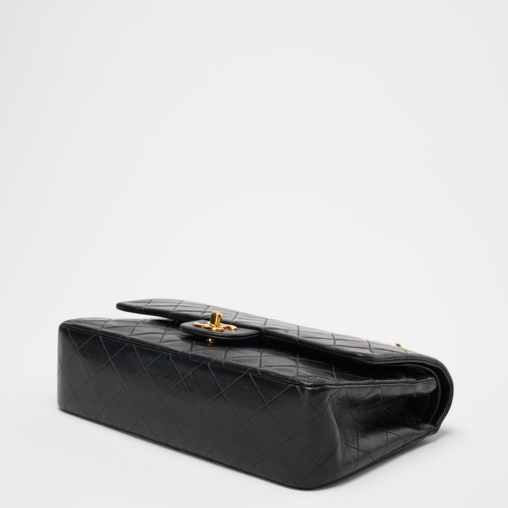 Chanel Vintage Timeless Flap Bag Black Medium 24K Gold Hardware