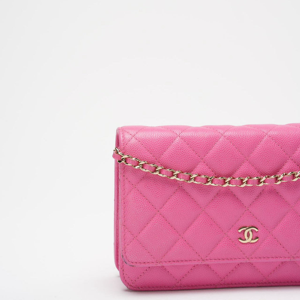 Chanel Timeless Wallet on Chain Hot Pink Caviar Leather