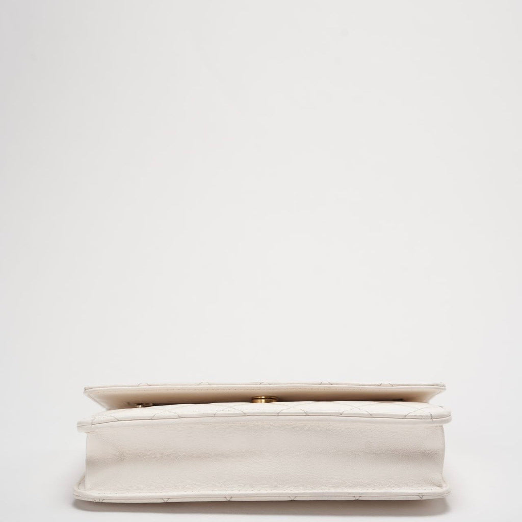 Chanel White Wallet On Chain (Woc) 22B Chip Version Double Chain Shoulder Strap in Gold