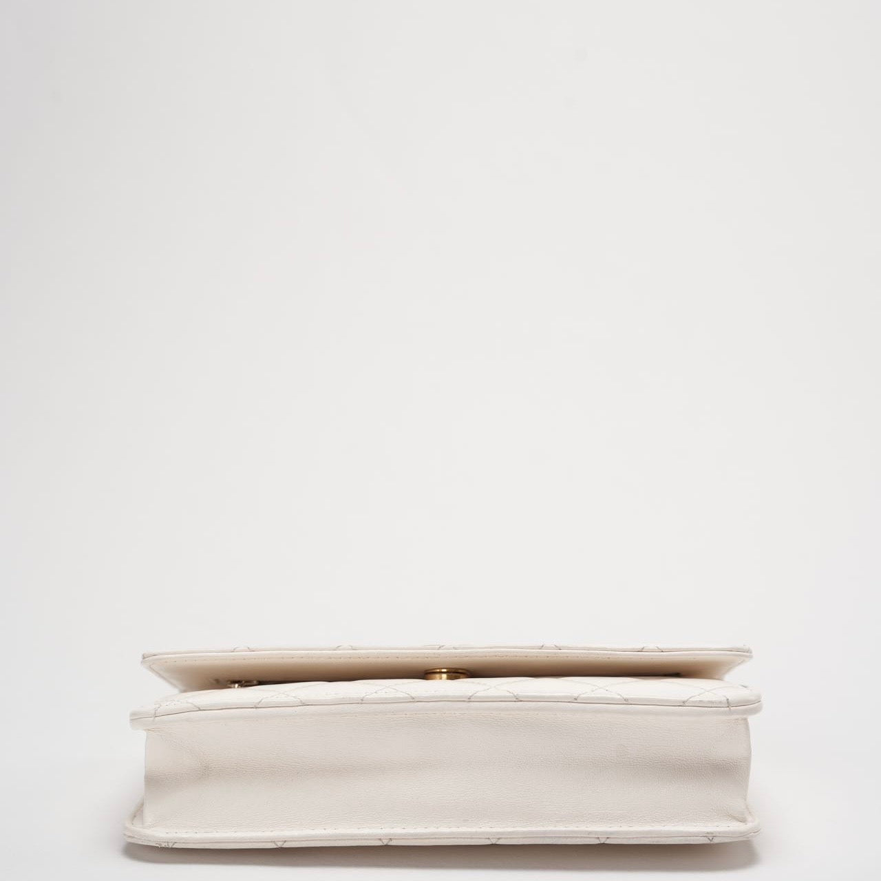 Chanel White Wallet On Chain (Woc) 22B Chip Version Double Chain Shoulder Strap in Gold