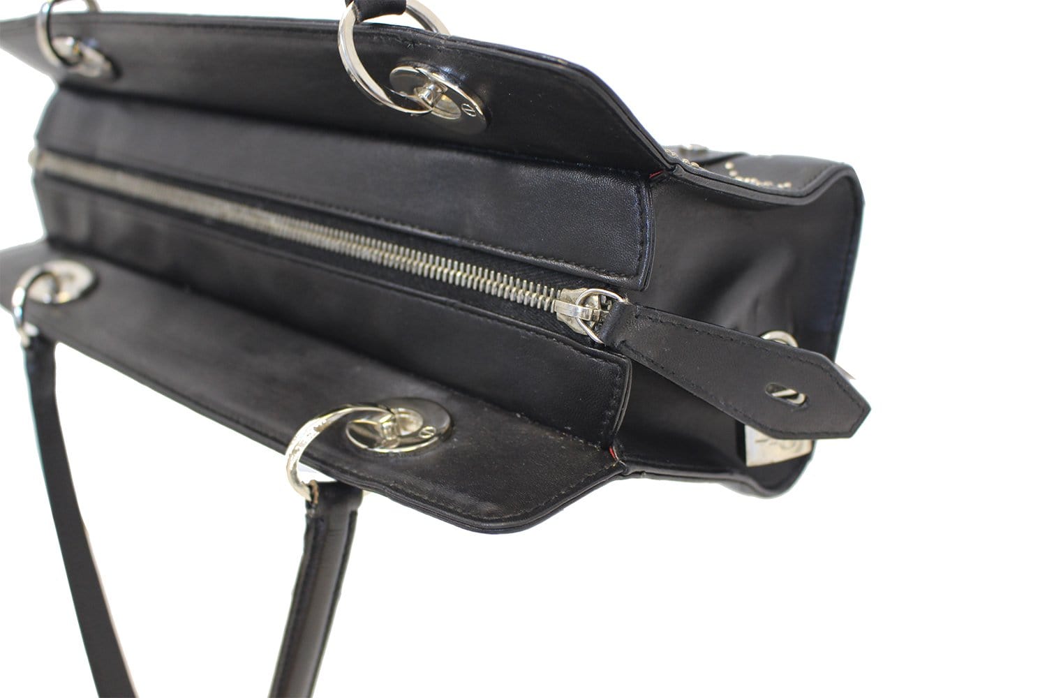 CHRISTIAN DIOR Black Studded Lady Dior Shoulder Bag